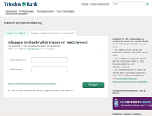 Tablet Screenshot of banking.triodos.be
